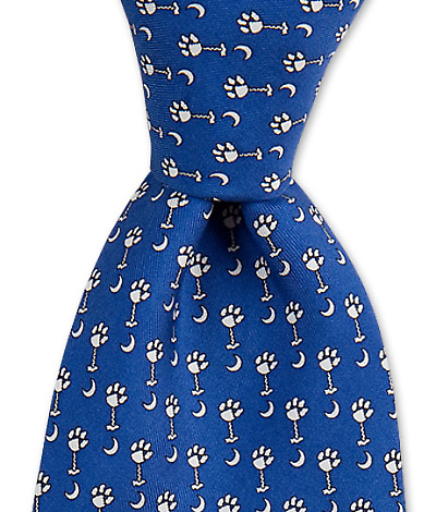 Clemson Paw & Crescent Tie