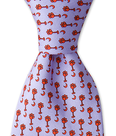 Clemson Paw & Crescent Tie