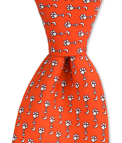 Clemson Paw & Crescent Tie
