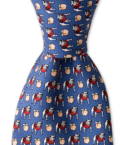 Georgia Pups & Peaches Tie