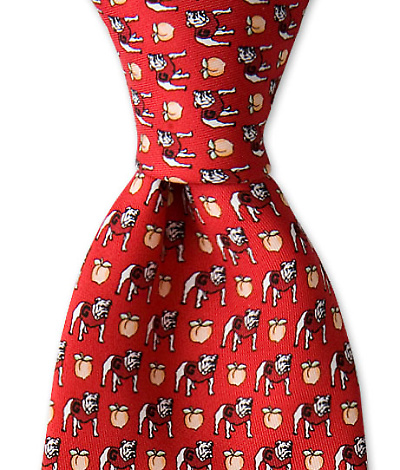 Georgia Pups & Peaches Tie