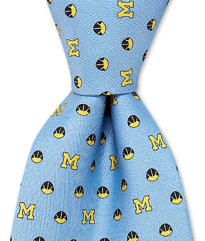University of Michigan Helmet & M's Tie