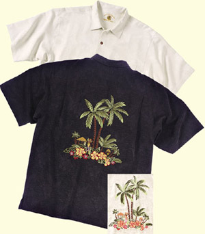 Embroidered Back Silk Camp, Resort (Men's and Women's)