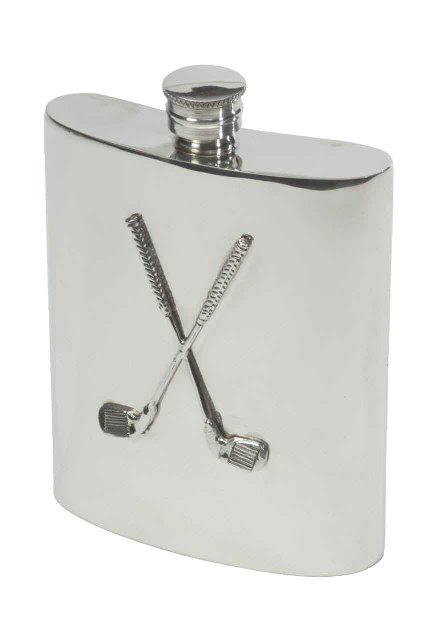 263316 crossed club flask-1.jpg (36900 bytes)