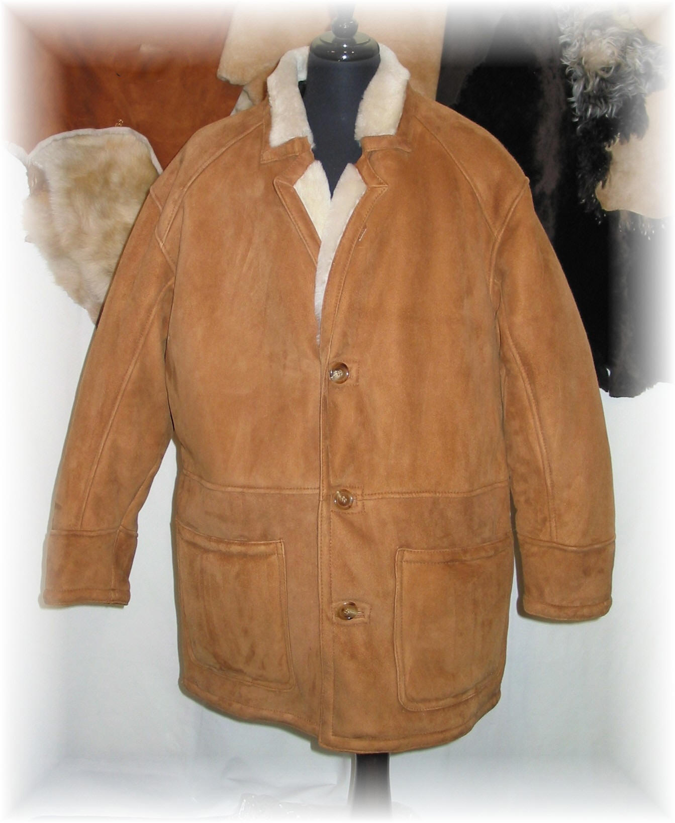 Shearling Big & Tall Coats for Men from Dann Clothing