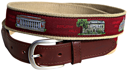 Harvard University Leather Tab Belt