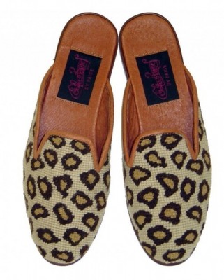 T5001 Leopard Needlepoint Mule