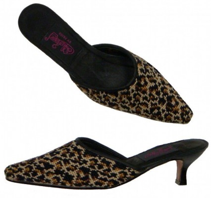 TJG774 Petit Leopard Mule with 2.5 inch Heel