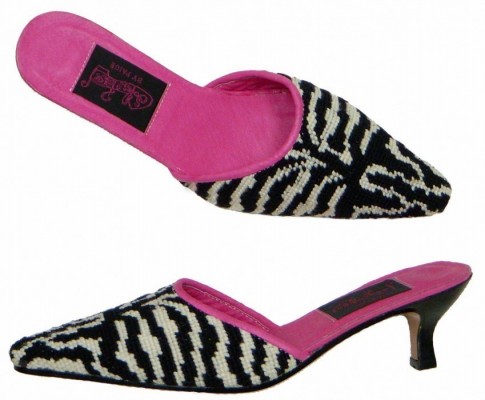 TJG001 Zebra Mule with 2.5 inch Heel  *NEW*