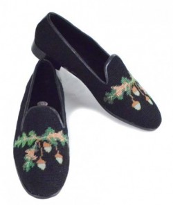 XW030-1  Oak Leaf and Acorn Needlepoint Loafer