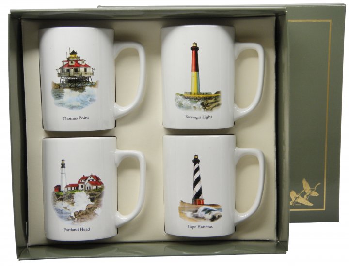 Lighthouse, Porcelain Mugs, 10oz, gift boxed - Click Image to Close