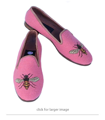 XW033-1 Bee on Shrimp needlepoint loafer- Women's