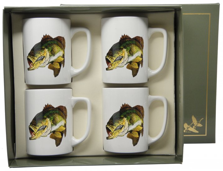 Bass, Porcelain Mugs, 10oz, gift boxed - Click Image to Close