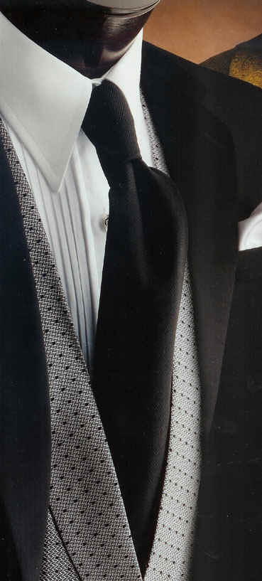thumbnail image 2 of Men's Skinny Black PU Leather Solid Necktie – 58.3 X 1.96 Inches, Wedding Party 2 of 4