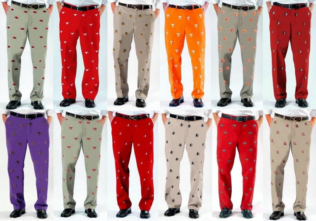 Mens Embroidered Pants, Critter Pants