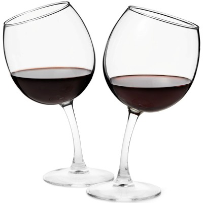 Tipsy Wine Glasses from Dann, Fun Wine Glasses with Bent Stems, Made in USA