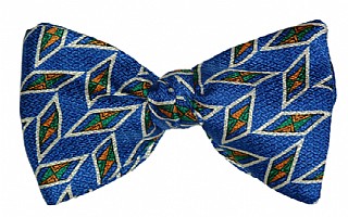 Royal Blue Kite Print Day Bow