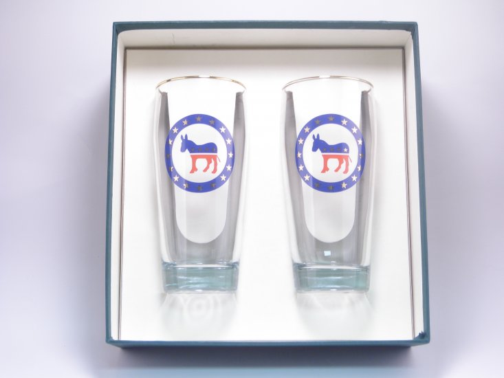 Democrat, Beer Glass, 20oz - Click Image to Close