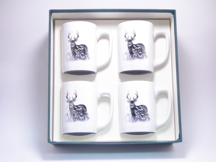 Deer, Porcelain Mugs, 10oz, gift boxed - Click Image to Close