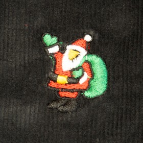 Beachcomber Corduroy Pant Black with Santa