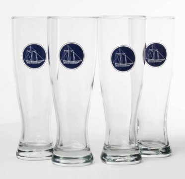 Americas Cup 16oz Pilsner Beer Glasses