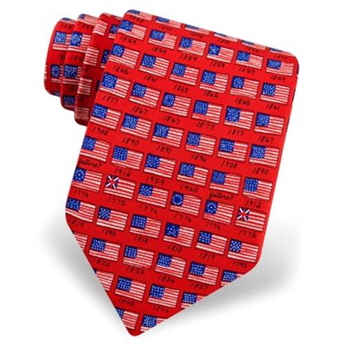 American Flag History Tie by Alynn Novelty