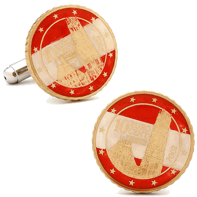 Hand Painted Austria Coin Cufflinks