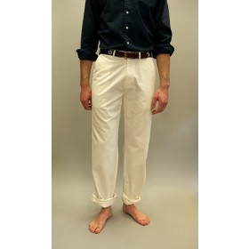 Harbor Pants Plain Memorial White