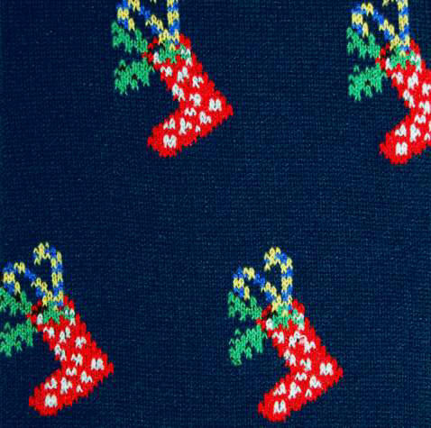 Navy Christmas Socks
