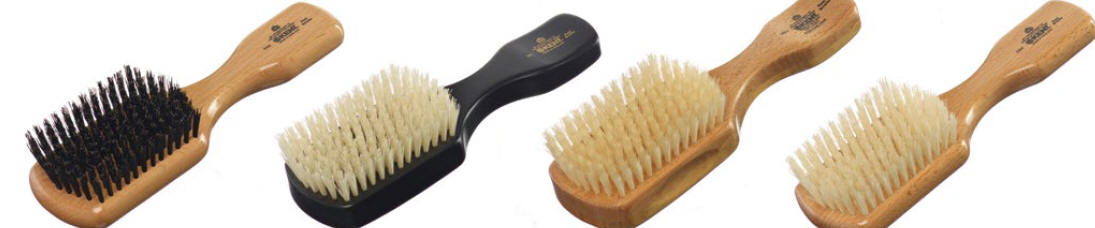 Kent Mens Finest Satinwood Pure Soft White Bristle Rectangular Brush