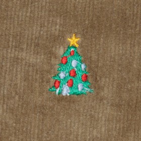 Beachcomber Corduroy Pant Khaki with Christmas Tree