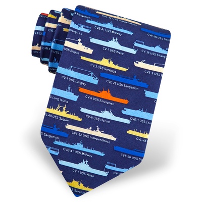 US Aircraft Carriers Tie by Alynn Novelty
