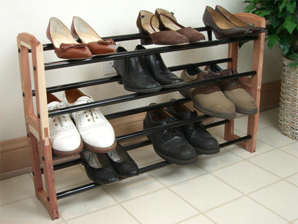 Woodlore Single 1-Tier 5 Pair Shoe Rack