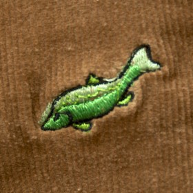 Beachcomber Corduroy Pant Khaki with Salmon 