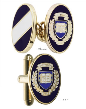 Yale University Enamel Cufflinks