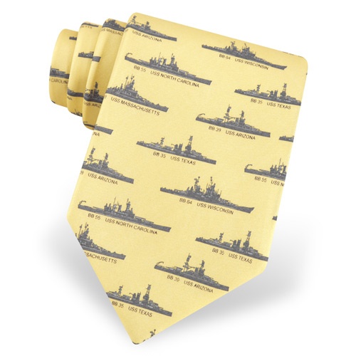 U.S. Battleships Tie by Alynn Novelty