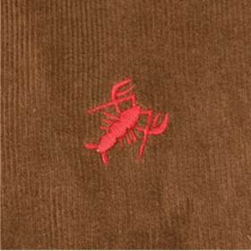 Beachcomber Corduroy Pant Chocolate with Lobster
