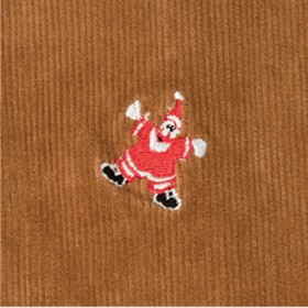 Beachcomber Corduroy Pant Chocolate with Santa